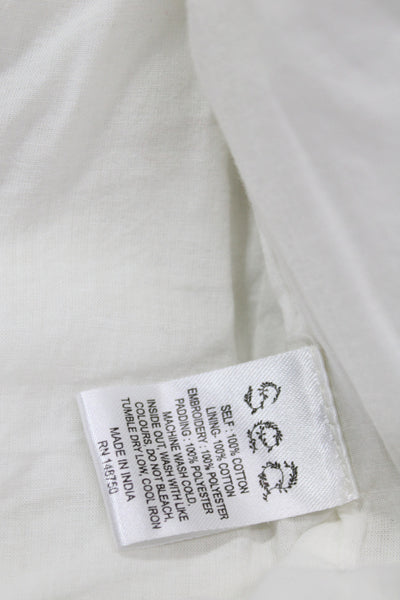 Sea New York Womens Quilted Floral Cotton Jacket White Size XS