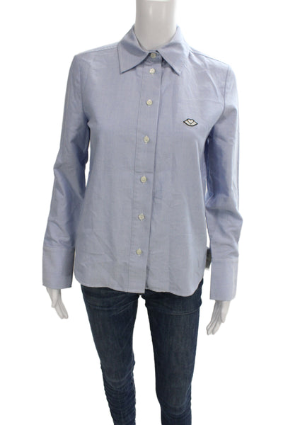 See by Chloe Women Light Blue Collared Buttoned Top Size 34
