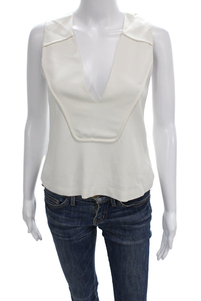 ALC Womens White V-Neck Sleeveless Blouse Size 0