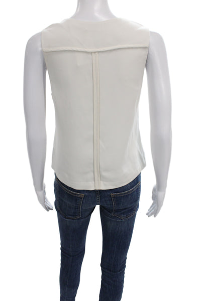 ALC Womens White V-Neck Sleeveless Blouse Size 0