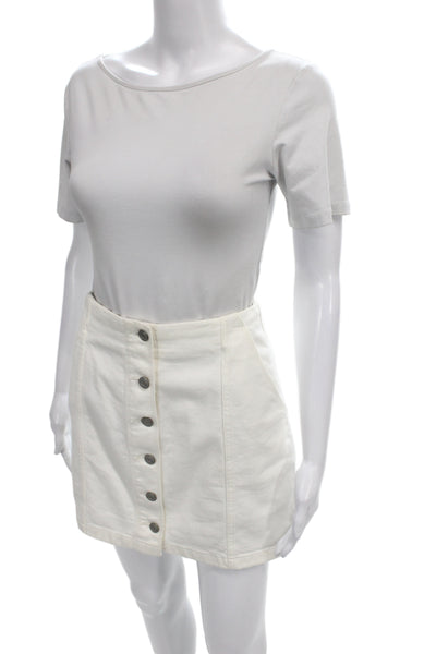 Wilfred Free Womens A-Line Mini Skirt White Size 2