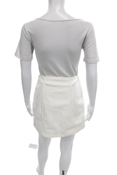 Wilfred Free Womens A-Line Mini Skirt White Size 2