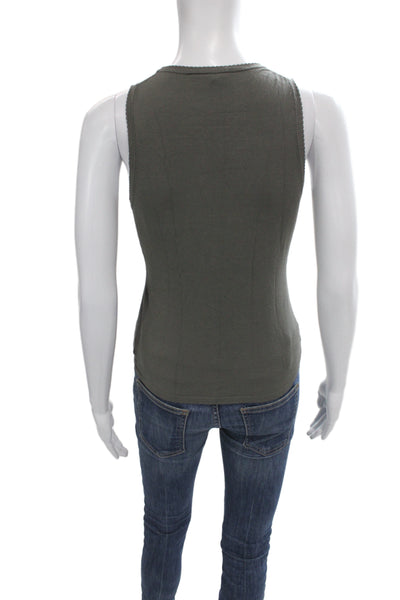 Theory Womens Basic Jersey Dark Gray Sleeveless Tank Crew Neck Size S