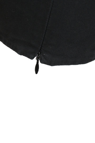 Theory Womens Cropped Camisole Black Cotton Zip Sleeveless Designer Size S