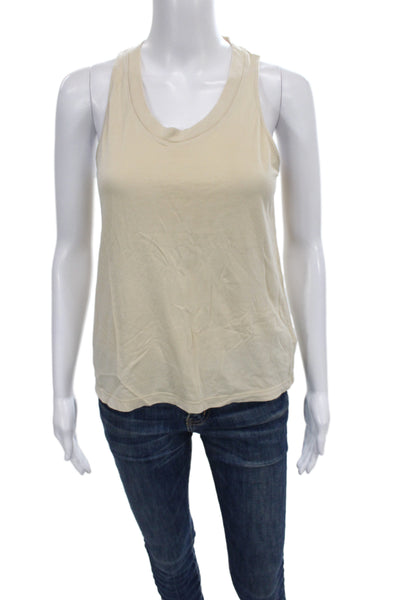 Theyskens Theory Womens Basic Jersey Tank Beige Cotton Size S