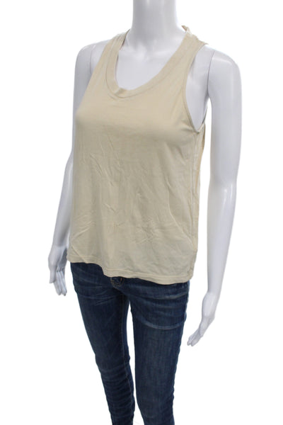 Theyskens Theory Womens Basic Jersey Tank Beige Cotton Size S