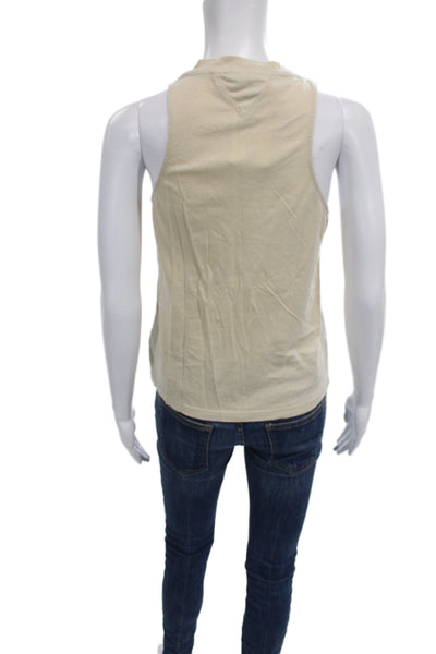 Theyskens Theory Womens Basic Jersey Tank Beige Cotton Size S