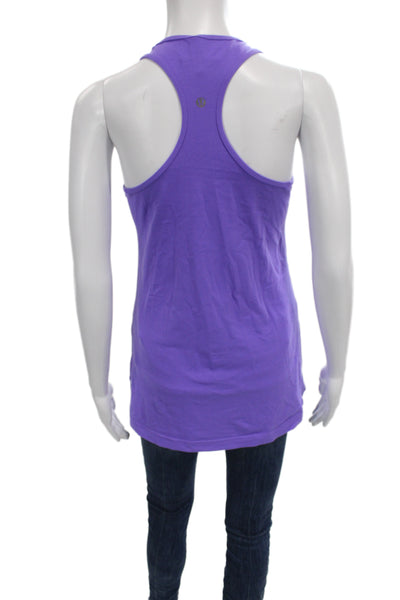 Lululemon Women Purple Basic Tank Sleeveless Round Neck Polyester Size L