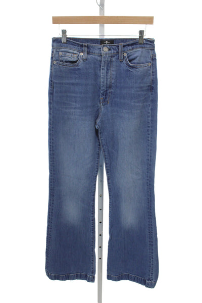 7 For All Mankind Womens Blue Bootcut Flared Jeans Size 28