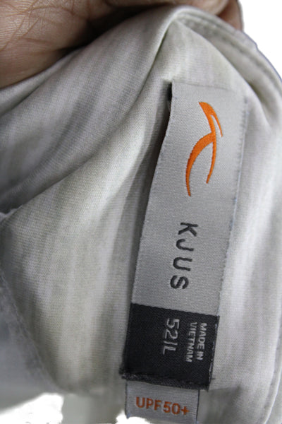 Kjus Mens Half Zipper Mock Neck Long Sleeves Shirt Grey Size 52 Long