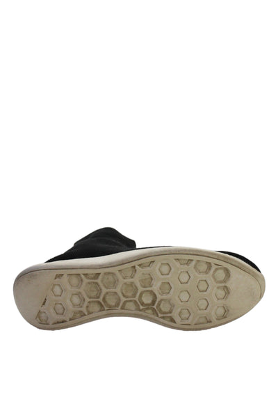 Vince Womens Slip On Round Toe Knit Sock Sneakers Black White Size 9