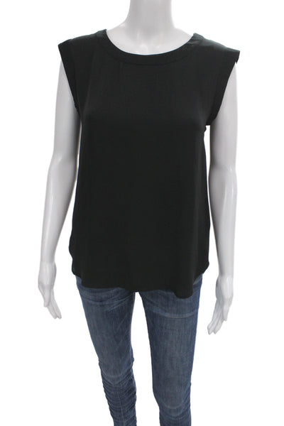 J Crew Womens Basic Black Sleeveless Blouse Size 0