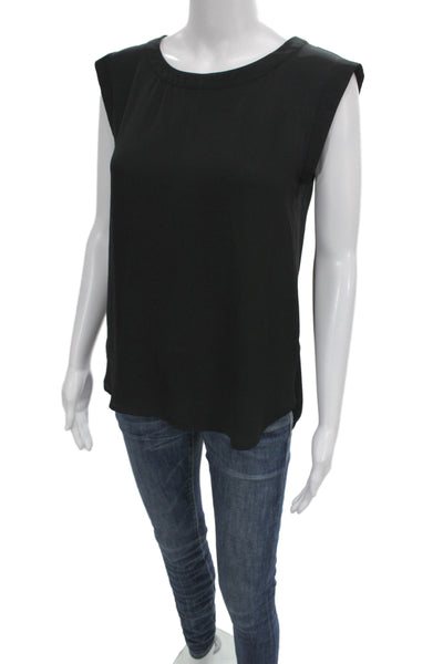 J Crew Womens Basic Black Sleeveless Blouse Size 0