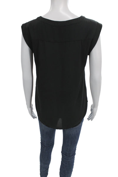 J Crew Womens Basic Black Sleeveless Blouse Size 0