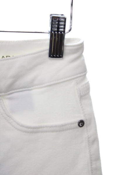 DL1961 Women Ankle Cropped White Jeans Mid Rise Button Fly Size 26