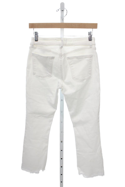 DL1961 Women Ankle Cropped White Jeans Mid Rise Button Fly Size 26