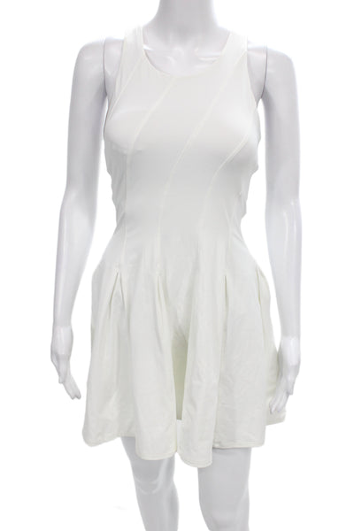 Lululemon Womens Fit & Flare Tank Dress White Polyester Size 6