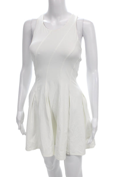Lululemon Womens Fit & Flare Tank Dress White Polyester Size 6