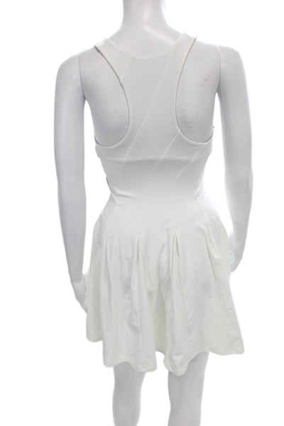 Lululemon Womens Fit & Flare Tank Dress White Polyester Size 6