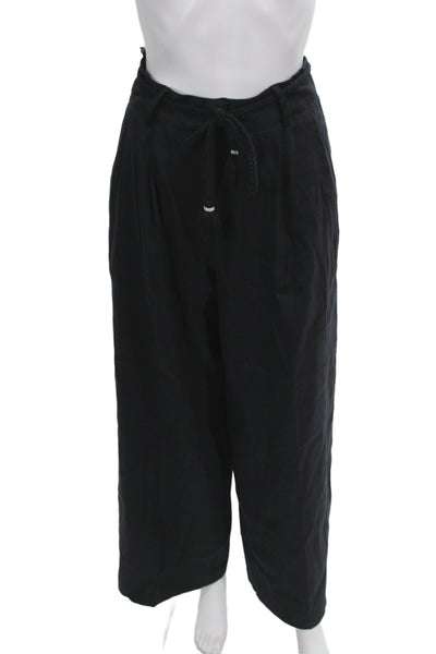 Antonio Melani Unisex Black Cotton Drawstring Dress Pants Size 2