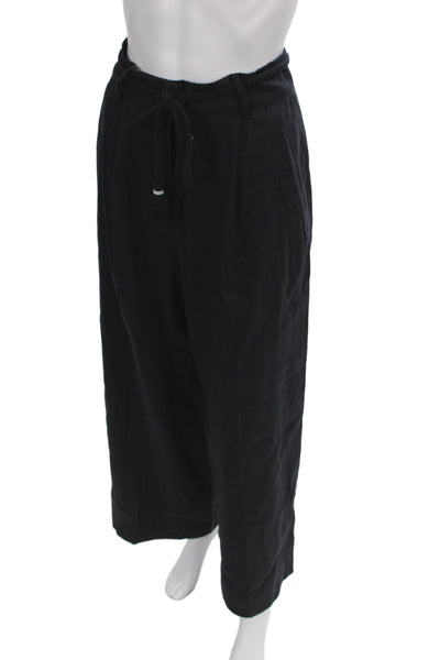 Antonio Melani Unisex Black Cotton Drawstring Dress Pants Size 2