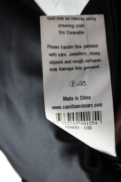 Camilla And Marc Women Shift Dress Black Knee Length 3/4 Sleeve Size 2