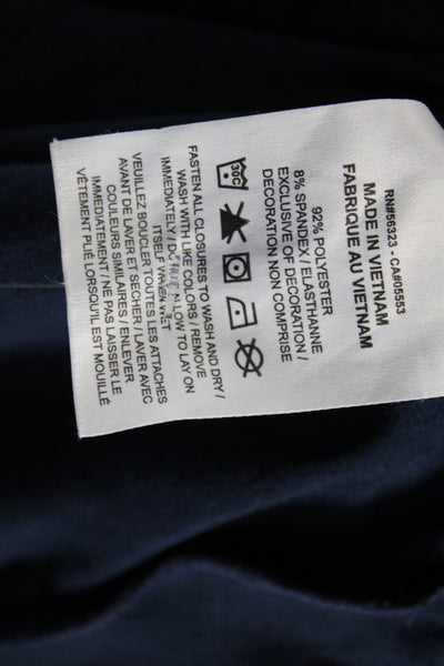Nike Mens Clothing Jacket Blue Solid V Neck Long Sleeve Size M