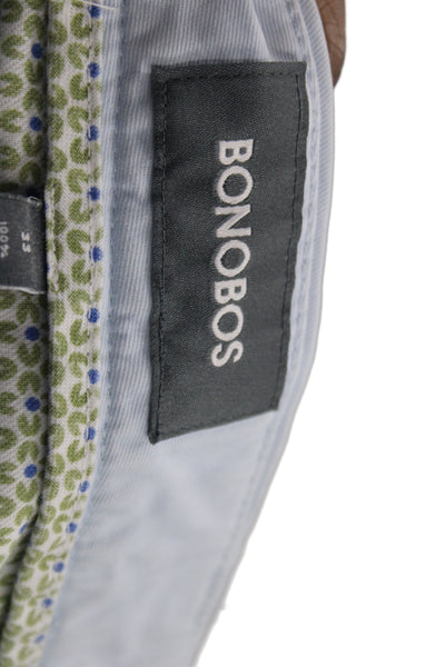 Bonobos Mens Chino Shorts Light Blue Cotton Beach Size 33