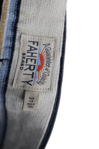 Faherty Brand Mens Chino Shorts Dark Gray Cotton Button Size 31