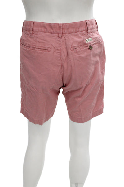 Faherty Mens Pink Cotton Chino Shorts Beach Solid Size 32