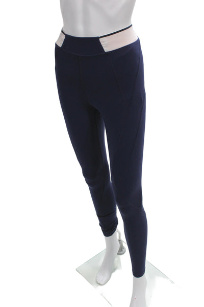 LNDR Women Ankle Leggings Dark Blue Designer Solid Size S