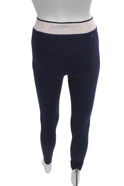 LNDR Women Ankle Leggings Dark Blue Designer Solid Size S