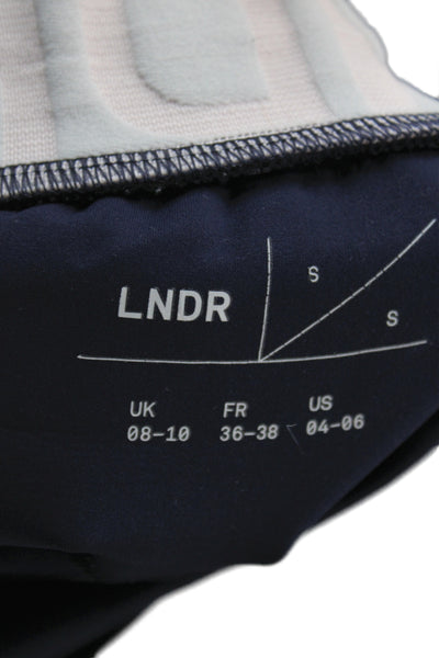 LNDR Women Ankle Leggings Dark Blue Designer Solid Size S