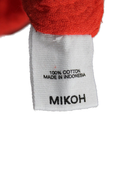 Mikoh Womens Slip Dress Red 100% Cotton Sleeveless Midi Beach Size PS