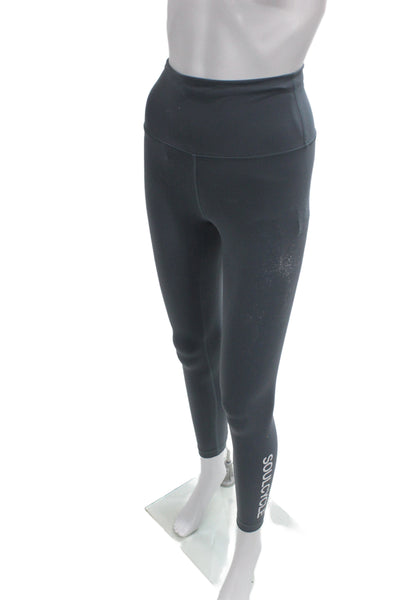 Lululemon Women Ankle Leggings Dark Gray Cotton Spandex Size 4