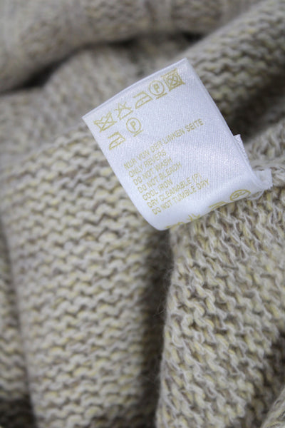 Escada Unisex Beige Sleeveless Turtleneck Sweater Vest Cotton Polyester Size 44
