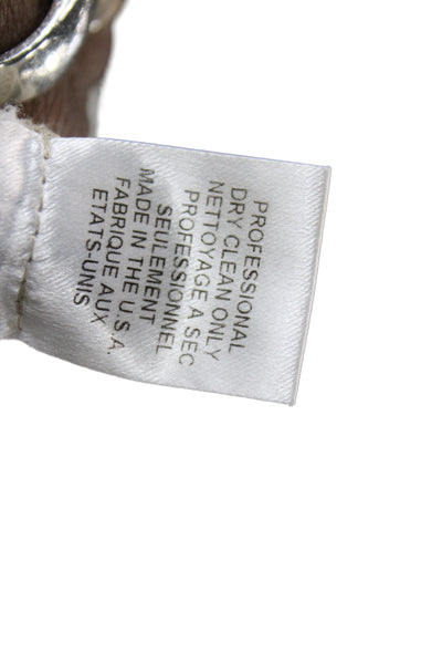 Alice + Olivia Women Ankle Dress Pants Beige Cotton Spandex Size 4