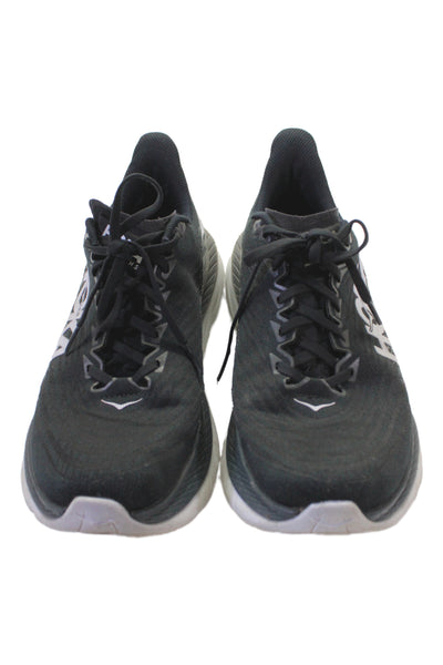 HOKA Mens Lace Up Low Top Running Sneakers Black Size 10