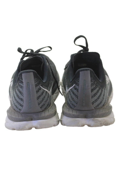 HOKA Mens Lace Up Low Top Running Sneakers Black Size 10