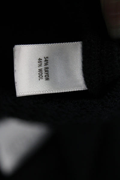 St. John Collection Unisex Black Cardigan Button Front Wool Rayon Size L