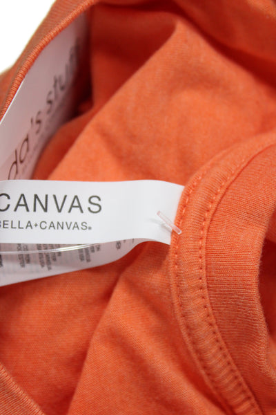 Bella + Canvas Unisex Orange Crew Neck Graphic T-Shirt Short Sleeve Size L