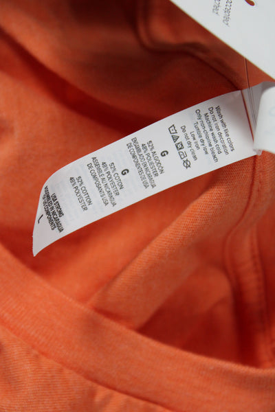 Bella + Canvas Unisex Orange Crew Neck Graphic T-Shirt Short Sleeve Size L