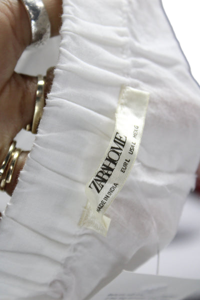 Zara Unisex Bohemian White Cotton Shorts Size L
