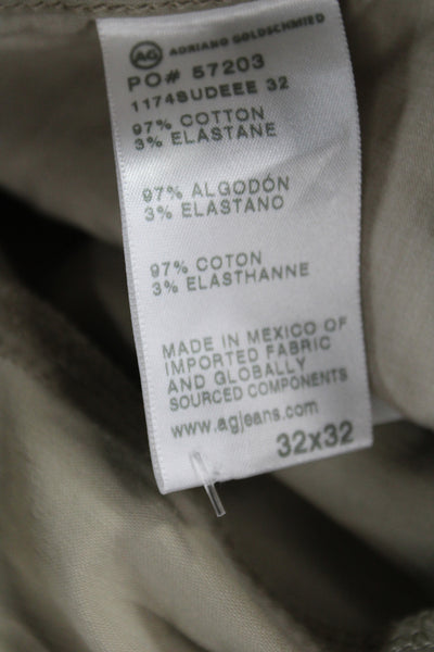 AG Adriano Goldschmied Mens Beige Chino Pants Size 32
