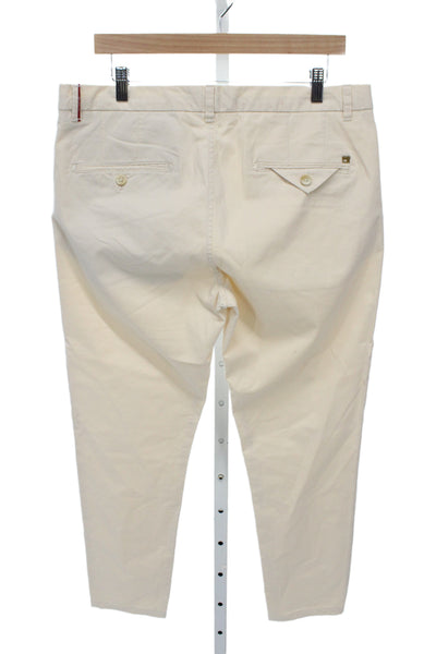 Scotch & Soda Mens Chinos Beige Button 96%Wool 4%Spandex Size 34