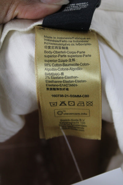 Scotch & Soda Mens Chinos Beige Button 96%Wool 4%Spandex Size 34