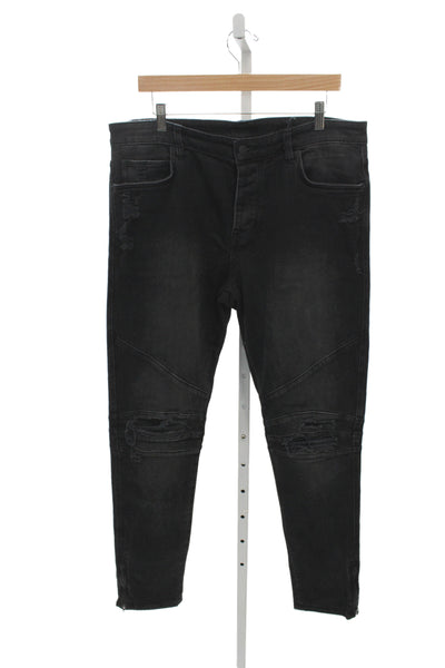 Ksubi Mens Black Skinny Tapered Jeans Size 36
