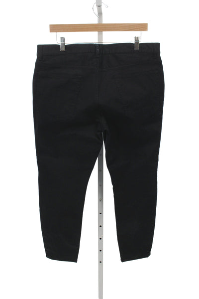 Theory Men Chino Ankle Pants Black Wool Polyester Button Size 36