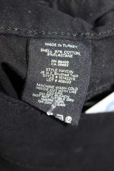 Theory Men Chino Ankle Pants Black Wool Polyester Button Size 36