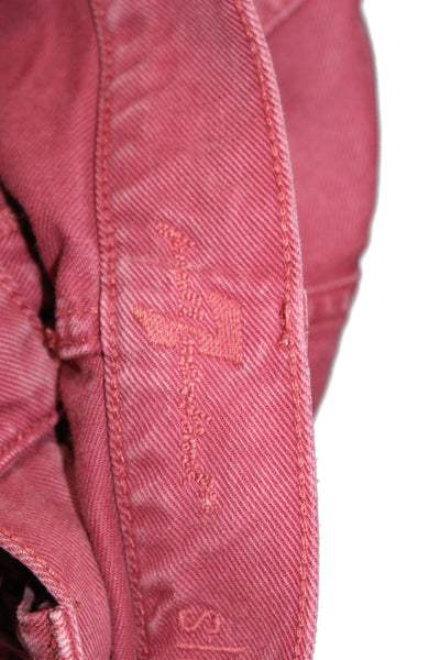 7 For All Mankind Mens Red Cotton Button Pants 32 Inseam Size 36